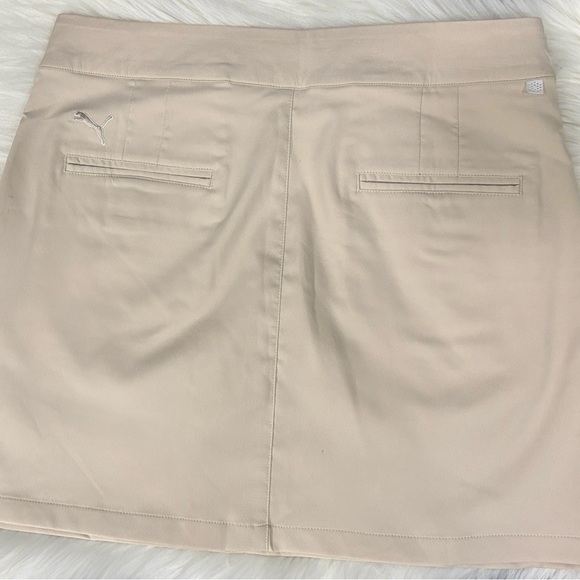 NWT PUMA khaki Dry cell tech skirt skort oatmeal tan women’s 4 golf tennis - Picture 4 of 6